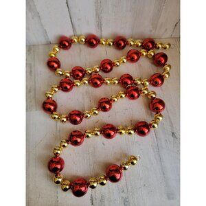Gold red plastic ornament ball Garland Xmas home decor unique
